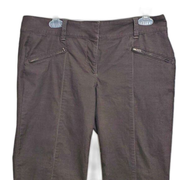 Ann Taylor Women's Size 6 Brown Corduroy Skinny Pants with Zipper Front Pockets - Picture 1 of 9